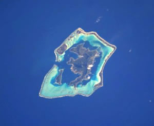 Bora Bora as seen from space