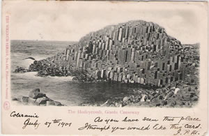 1901 postcard showing the Giant's Causeway