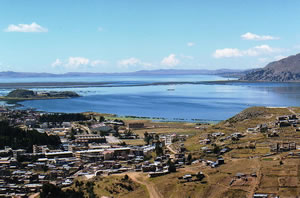 Lake Titicaca viewed from the Peruvian side