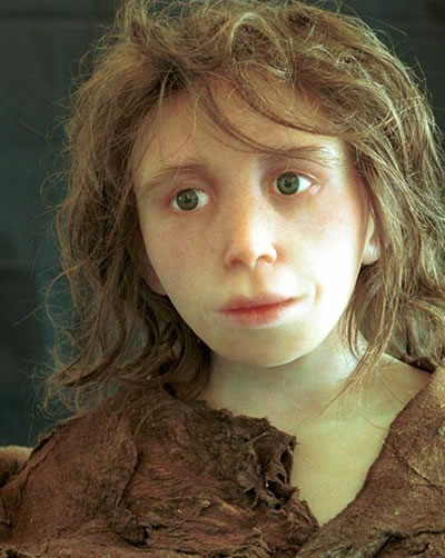 Reconstruction of Neanderthal Child