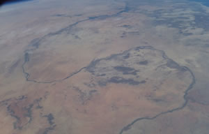 Photo from Space of Great Bend in Nile in Sudan