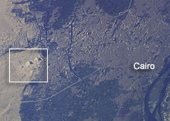 Egyptian pyramids seen from space