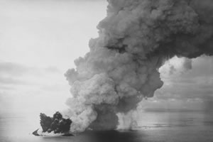 Surtsey during its 1963 eruption