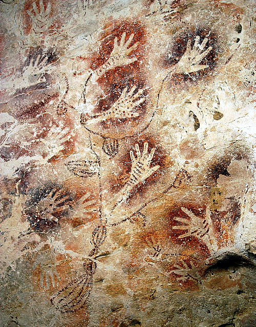 Cave art in Borneo