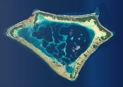 Coral Island in Pacific Ocean