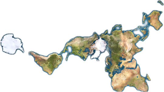 Ufloaded Dymaxion map of continents