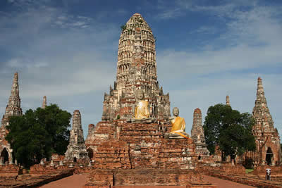 Temple of Wai Chai Watthanaram in Ayutthaya